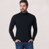 Alan Red Master Regular Fit Turtleneck shirt zwart, Effen online kopen