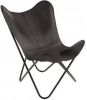 Lesli Living Vlinderstoel Buffalo 75x75x87 Cm Zwart online kopen