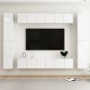 VidaXL 10 delige Tv meubelset spaanplaat hoogglans wit online kopen