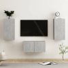 VidaXL 3 delige Tv meubelset spaanplaat betongrijs online kopen