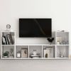 VidaXL 3 delige Tv meubelset spaanplaat hoogglans wit online kopen