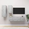 VidaXL 4 delige Tv meubelset spaanplaat betongrijs online kopen