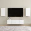 VidaXL 4 delige Tv meubelset bewerkt hout wit online kopen