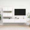 VidaXL 4 delige Tv meubelset spaanplaat wit online kopen