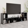 VidaXL 6 delige Tv meubelset spaanplaat hoogglans grijs online kopen