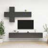 VidaXL 7 delige Tv meubelset spaanplaat hoogglans grijs online kopen