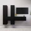 VidaXL 7 delige Tv meubelset spaanplaat zwart online kopen