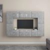 VidaXL 8 delige Tv meubelset spaanplaat betongrijs online kopen