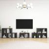 VidaXL 8 delige Tv meubelset spaanplaat grijs online kopen