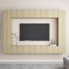 VidaXL 8 delige Tv meubelset spaanplaat sonoma eikenkleurig online kopen