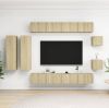 VidaXL 8 delige Tv meubelset spaanplaat sonoma eikenkleurig online kopen