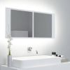 VidaXL Badkamerkast met spiegel en LED 100x12x45 cm acryl wit online kopen