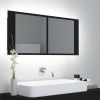 VidaXL Badkamerkast met spiegel en LED 100x12x45 cm zwart online kopen