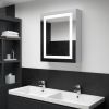 VidaXL Badkamerkastje met spiegel en LED 50x13x70 cm online kopen