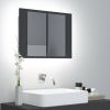VidaXL Badkamerkast met spiegel en LED 60x12x45 cm grijs online kopen