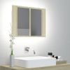 VidaXL Badkamerkast met spiegel en LED 60x12x45 cm sonoma eikenkleurig online kopen