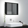 VidaXL Badkamerkast met spiegel en LED 60x12x45 cm zwart online kopen