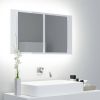 VidaXL Badkamerkast met spiegel en LED 80x12x45 cm hoogglans wit online kopen