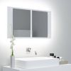 VidaXL Badkamerkast met spiegel en LED 80x12x45 cm wit online kopen