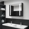 VidaXL Badkamerkast met spiegel en LED 89x14x62 cm online kopen