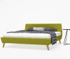 VidaXL Bed met matras 160x200 cm stof groen online kopen