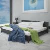 VidaXL Bed met matras kunstleer zwart 180x200 cm online kopen
