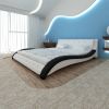 VidaXL Kunstleren bed golvend ontwerp met matras 180 x 200 cm online kopen