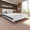 VidaXL Bed met matras modern kunstleer wit/zwart 180x200 cm online kopen