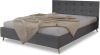 VidaXL Bed met matras stof donkergrijs 140x200 cm online kopen