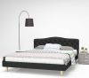 VidaXL Bed met matras stof donkergrijs 160x200 cm online kopen