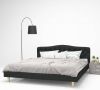 VidaXL Bed met matras stof donkergrijs 180x200 cm online kopen