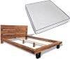 VidaXL Bed met traagschuim matras massief acaciahout 180x200 cm online kopen