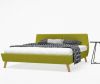 VidaXL Bed met traagschuim matras 160x200 cm stof groen online kopen