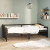 VidaXL Bedbank 3 zits massief grenenhout donkergrijs 90x200 cm online kopen