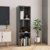VidaXL Boekenkast/tv meubel 36x30x114 cm bewerkt hout hoogglans grijs online kopen
