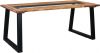 VidaXL Eettafel 180x90x75 cm massief acaciahout en glas online kopen