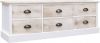 VidaXL Halbankje 115x30x40 cm hout wit en lichtbruin online kopen