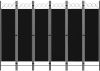 VidaXL Kamerscherm met 6 panelen 240x180 cm zwart online kopen