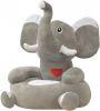 VidaXL Kinderstoel olifant pluche grijs online kopen