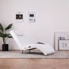 VidaXL Massage chaise longue met kussen kunstleer wit online kopen
