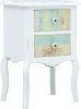 VidaXL Nachtkastje 43x32x65 cm MDF wit en bruin online kopen