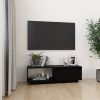 VidaXL Tv meubel 110x30x33, 5 cm massief grenenhout zwart online kopen