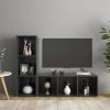 VidaXL Tv meubelen 2 st 107x35x37 cm spaanplaat grijs online kopen