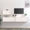 VidaXL Tv meubelen 3 st massief grenenhout wit online kopen