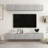 VidaXL Tv meubelen 4 st 100x30x30 cm spaanplaat betongrijs online kopen
