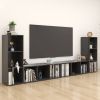 VidaXL Tv meubelen 4 st 107x35x37 cm spaanplaat grijs online kopen