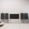 VidaXL Tv meubelen 4 st 30, 5x30x60 cm spaanplaat hoogglans grijs online kopen