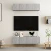 VidaXL Tv meubelen 4 st 60x30x30 cm spaanplaat betongrijs online kopen