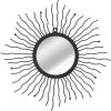 VidaXL Wandspiegel sunburst 60 cm zwart online kopen