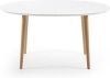 Kave Home Uitschuifbare Ovale Eettafel 'Oqui' 140 220 x 90cm, kleur Wit online kopen